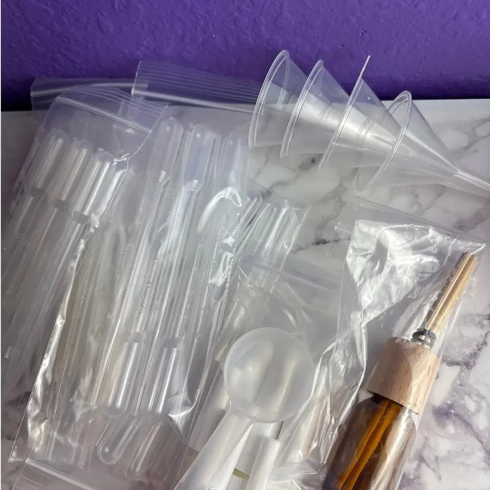 75 PC DIY Essential Oils Kit Aromatherapy Glass Bottle Lot Homemade Roller Vials